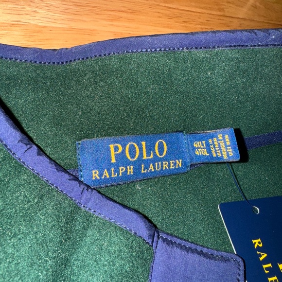 NEW Polo Ralph Lauren Green Fleece Snap Pullover Jacket 4XLT 4XL Big & Tall NWT - Picture 6 of 10